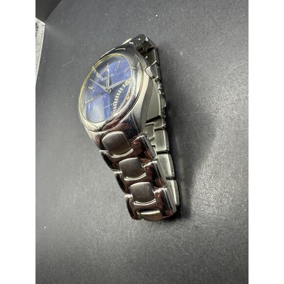 Fossil Arkitekt Watch Men's 36mm FS-2906 Silver Tone Blue Dial Date Just - Picture 3 of 8